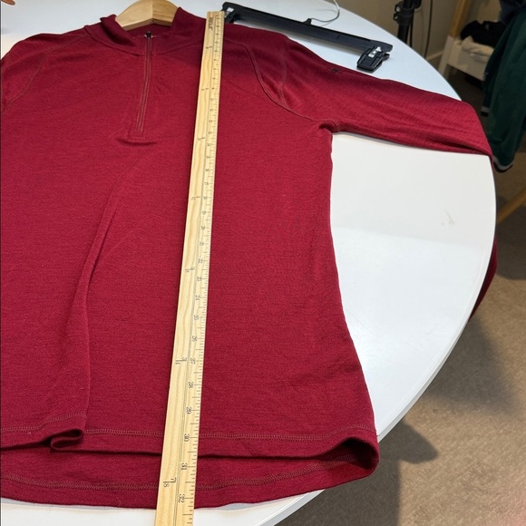 Smartwool Burgundy Quarter-Zip Pullover Size Men's Large - Picture 6 of 7